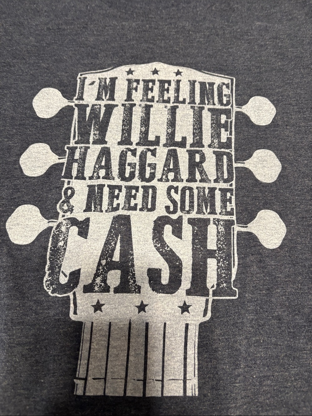 Gray Graphic Tee - 'I'm Feeling Willie Haggard'